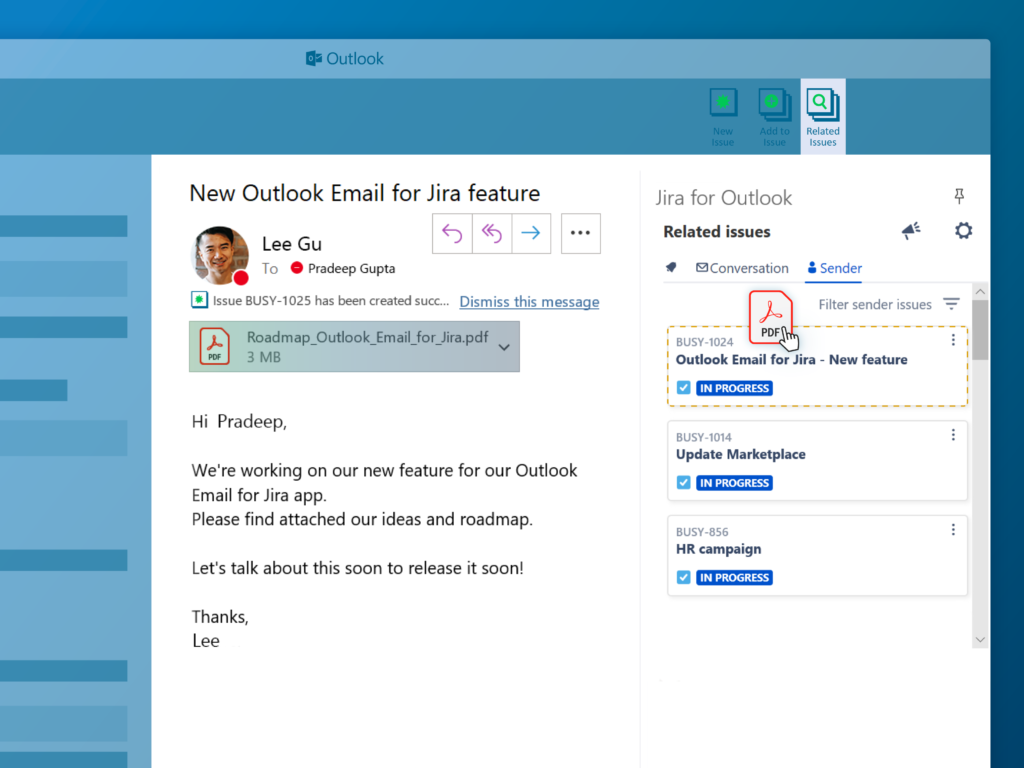 Outlook Email for Jira yasoon
