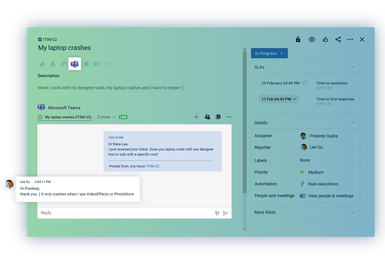 Microsoft Teams for Jira yasoon